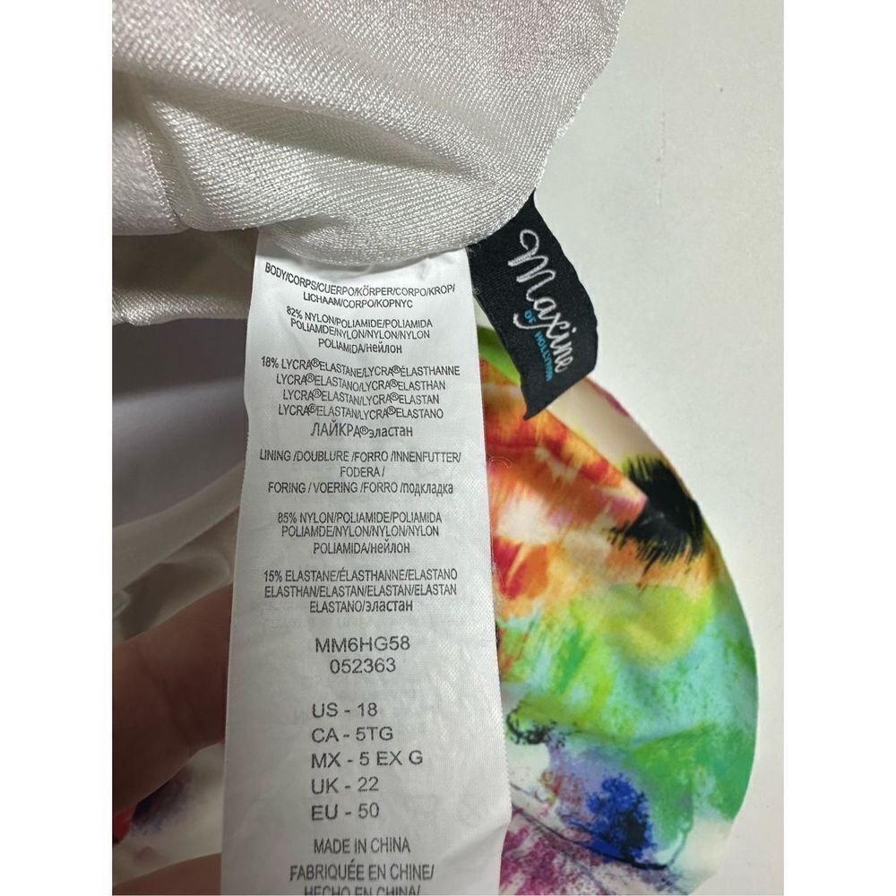 Maxine of Hollywood Tankini Top Layered Size 18 - Picture 4 of 11